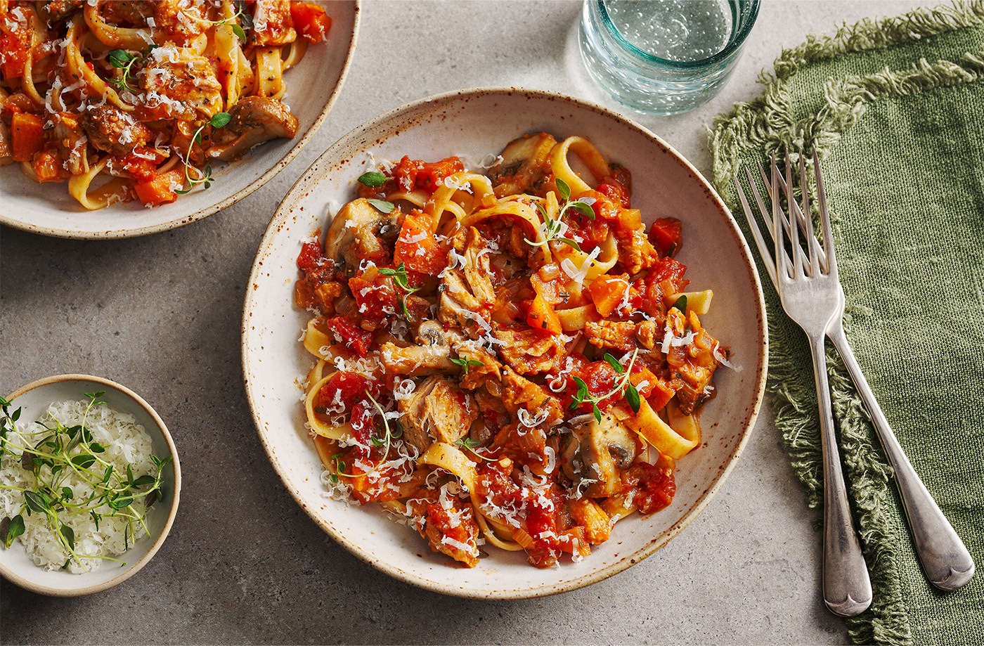 Pork ragu with tagliatelle recipe
