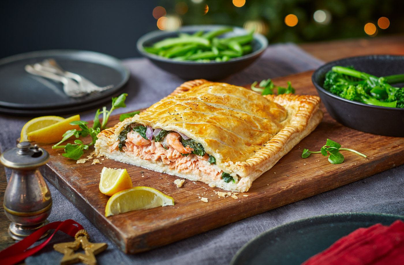 Salmon and prawns en croûte recipe