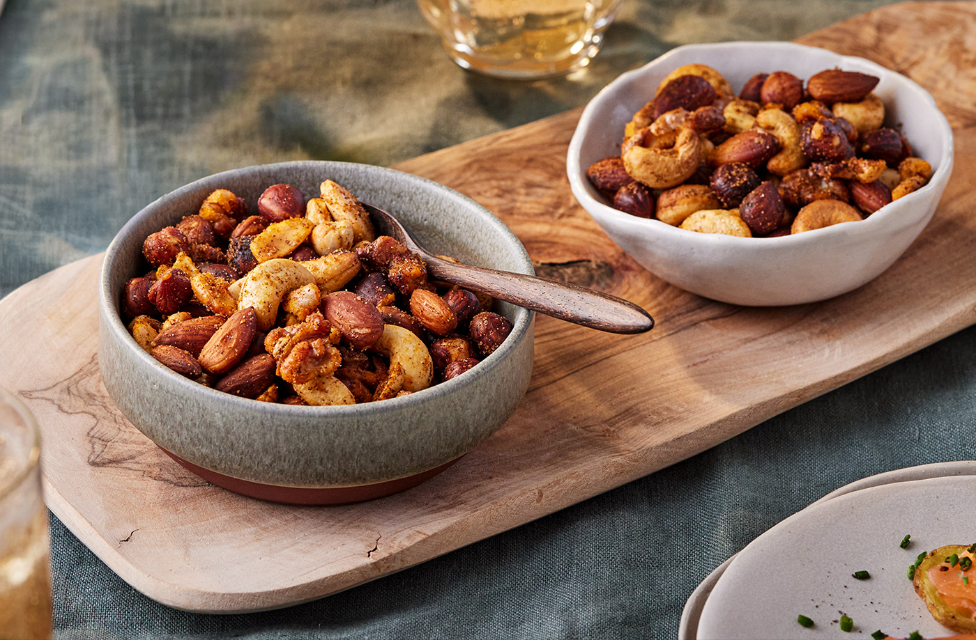 Mixed roasted nuts with ginger and chilli recipe