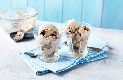 Blended frozen bananas are the perfect dairy-free alternative to ice cream