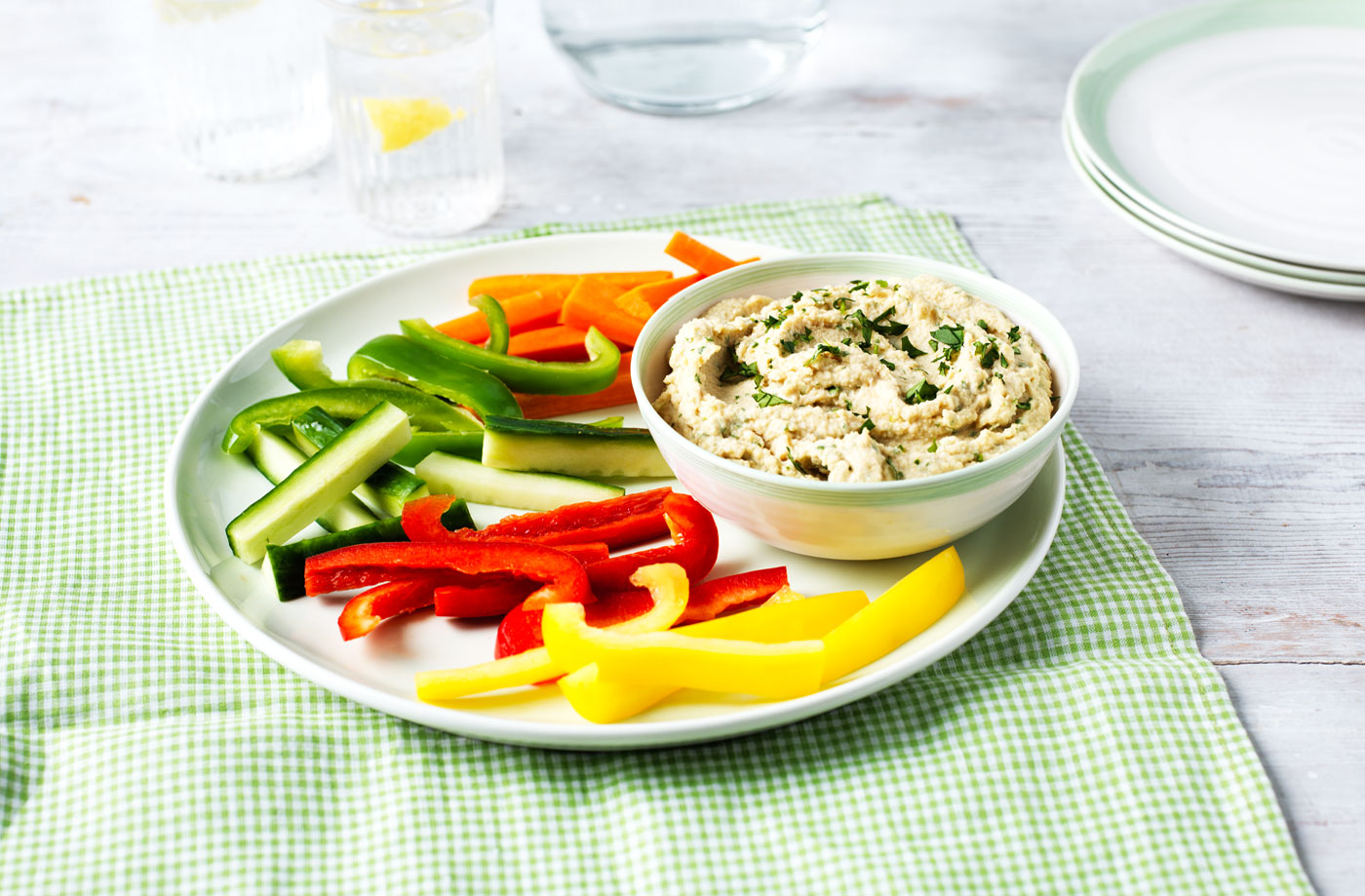 Garlic, lime and chickpea dip recipe
