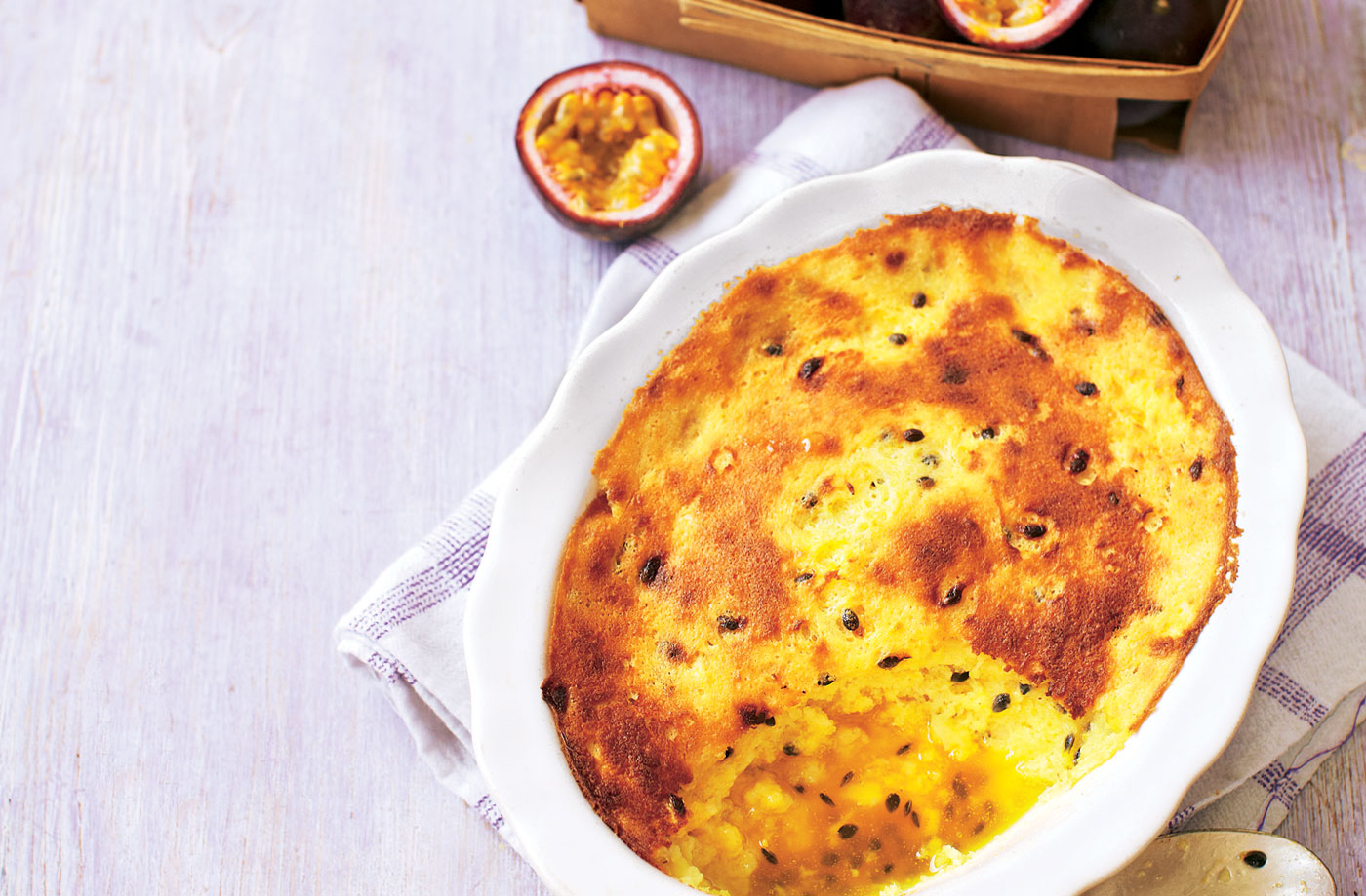 Passion fruit self-saucing pudding recipe