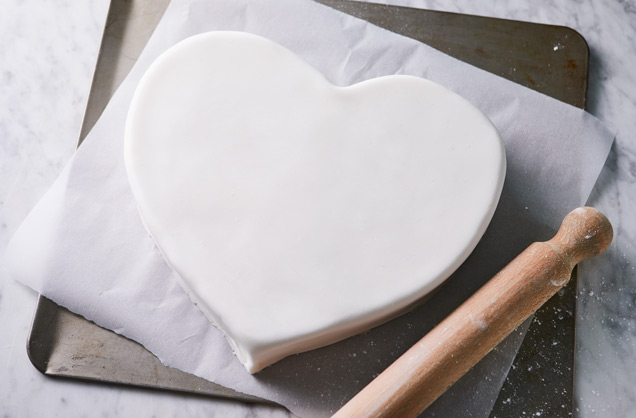 Cover with fondant