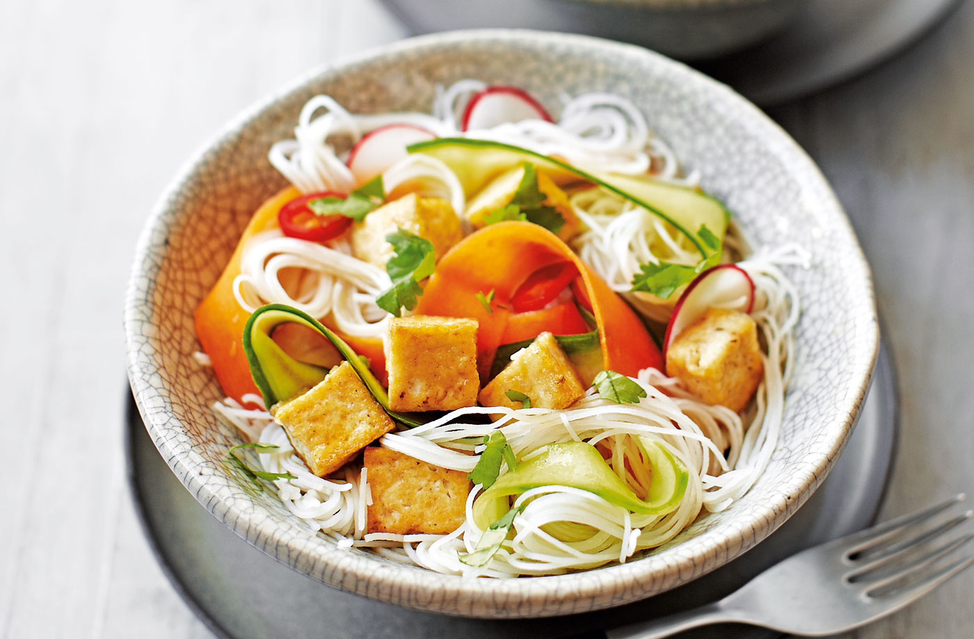 Thai noodle salad with tofu recipe