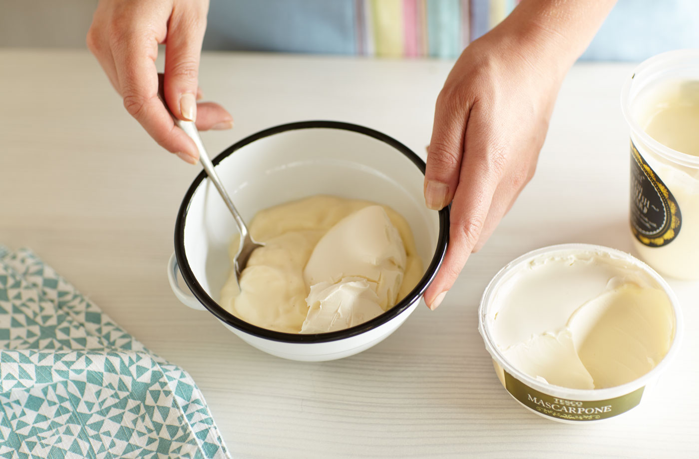 Mix ingredients together