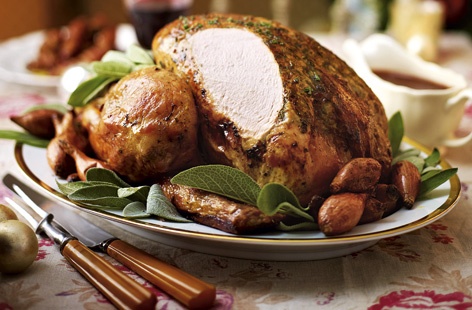 Turkey with shallot and sherry gravy recipe