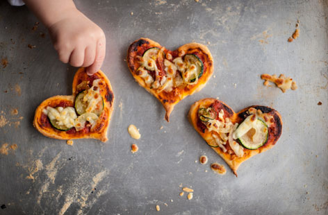 We love pizza, and we're sure the whole family will love getting involved in making these kitsch heart-shaped pizzas. They're the perfect way to introduce the kids to the kitchen and a great way to show your loved ones how much you care.