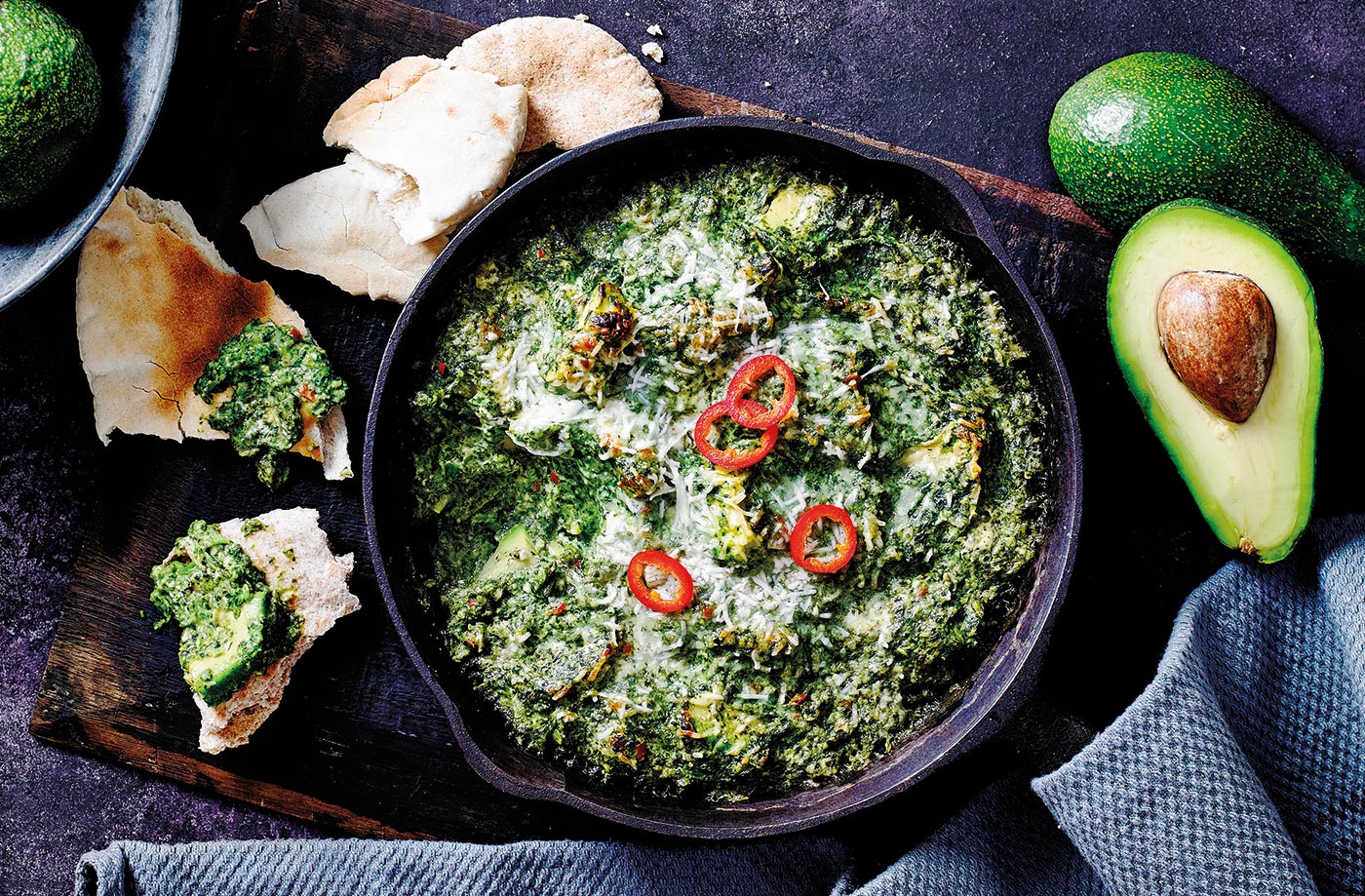 Warm avocado and spinach dip recipe
