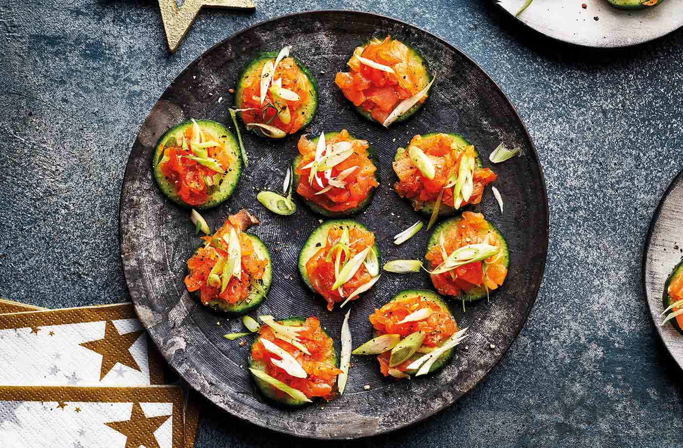 Wasabi salmon rounds recipe
