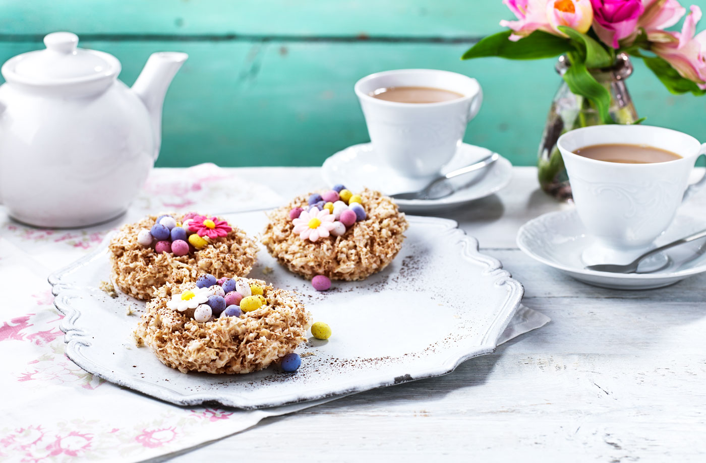 White chocolate nests recipe