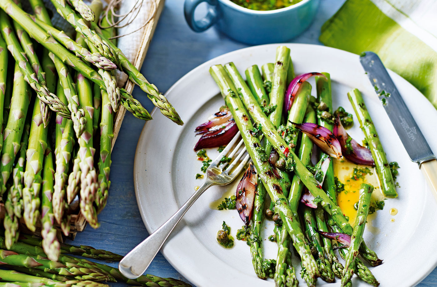 Asparagus with salsa verde recipe