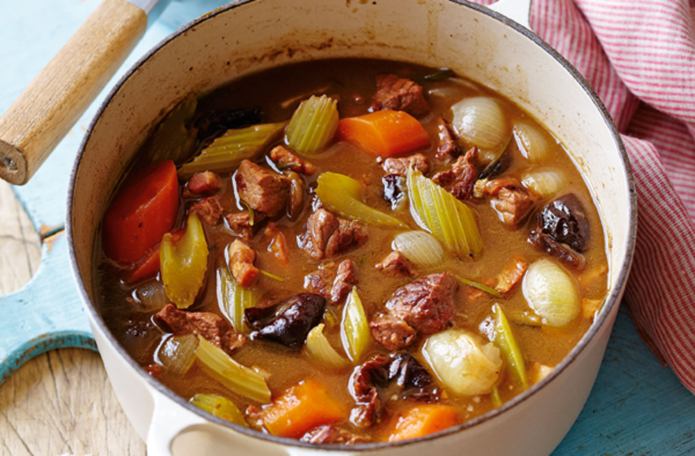 Beef, prune and rosemary casserole recipe