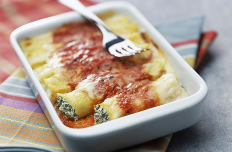 Ricotta and spinach cannelloni recipe