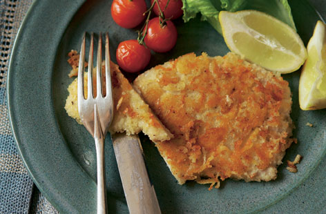 Cheesy turkey schnitzel  recipe