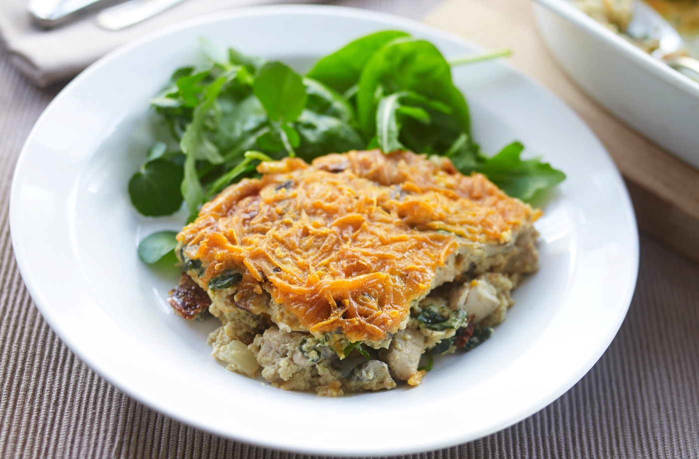 Chicken, mushroom and spinach bake recipe