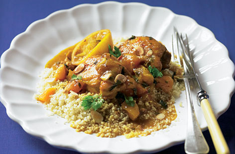 Tagine is the Moroccan name for both the stew and the clay pot it’s cooked in. 