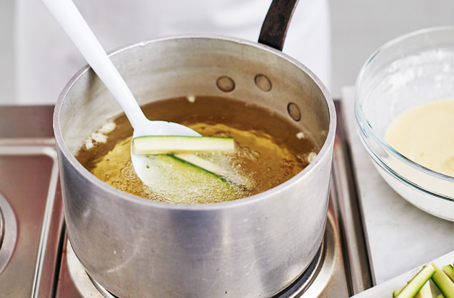 Fry the courgettes