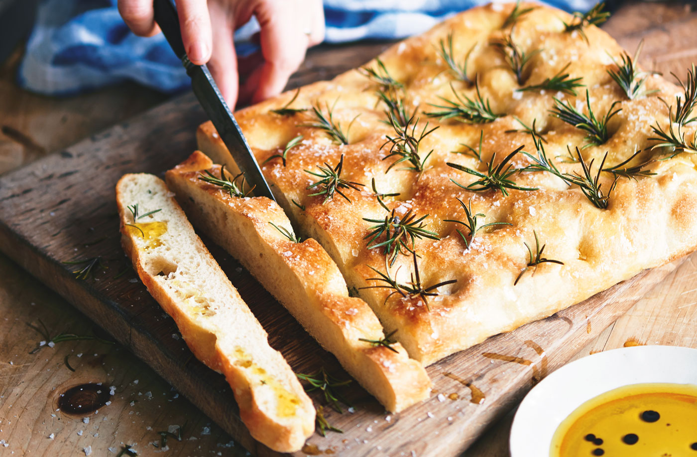 Lemon and herb focaccia recipe