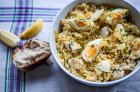 Nathan Outlaw's kedgeree with boiled eggs recipe
