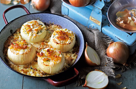 Parmesan onion gratin with crispy breadcrumbs recipe