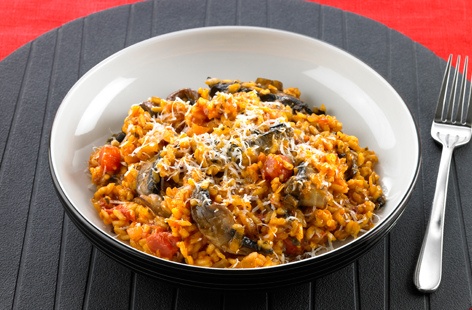 Tomato and mushroom risotto recipe