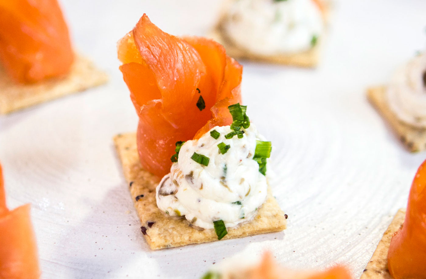Horseradish and caper cream cheese with smoked salmon recipe