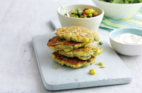 Served with a chunky salsa, these savoury corn fritters are perfect for a light supper any day of the week