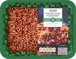 Tesco 5% Lean Beef, Carrot And Onion MinceLean beef steak mince blended with carrot, onion and butternut squash