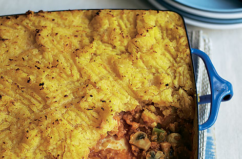 Lentil and mushroom cottage pie  recipe