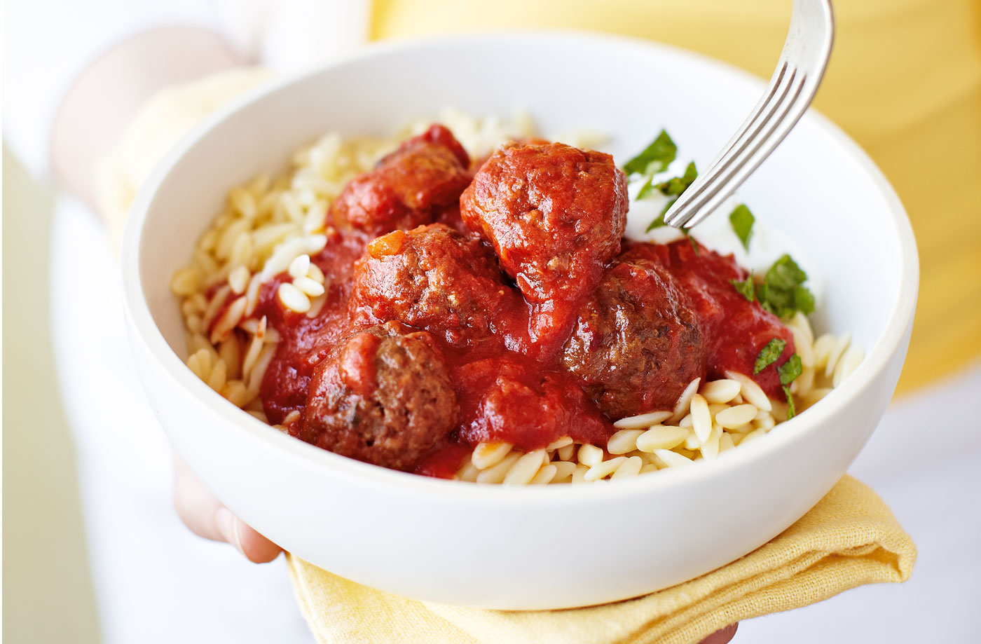 Moroccan-style meatballs with orzo recipe
