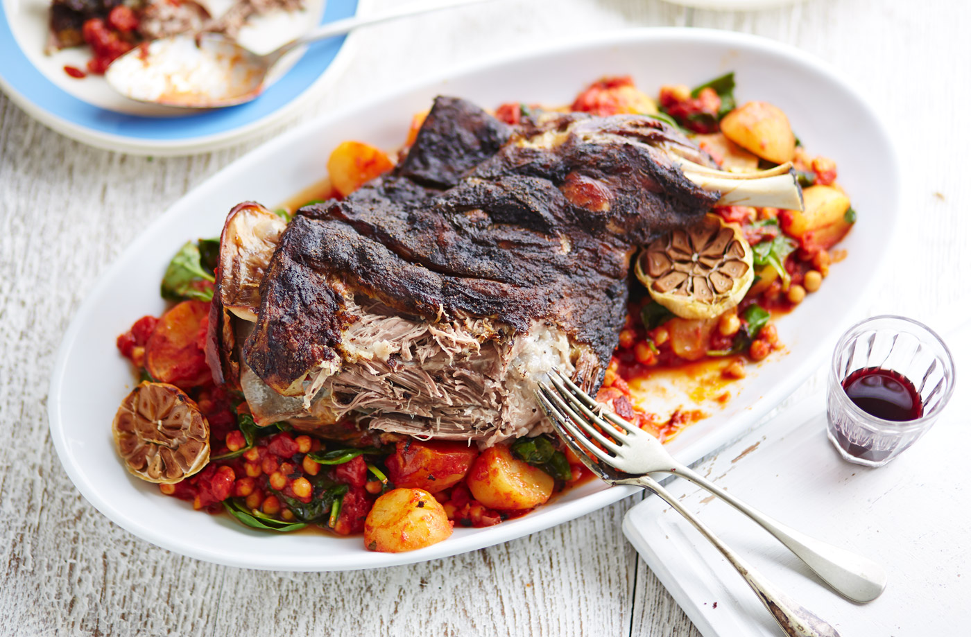 Moroccan-style shoulder of lamb recipe