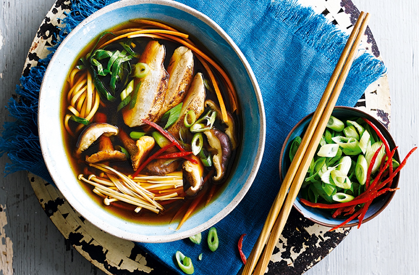 Chicken and mushroom ramen recipe