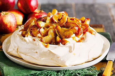 For an easy dessert recipe try this beautiful pavlova topped with baked apples and indulgent salted caramel sauce. A scrumptious autumn dessert that will definitely impress your guests and a brilliant way to make the most of crisp, seasonal Gala apples