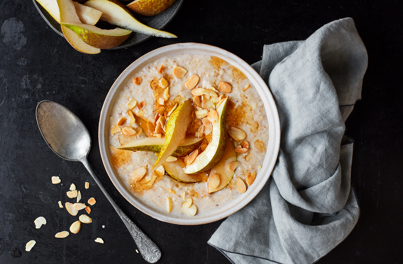 Pear and almond porridge recipe
