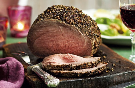 Peppered roast beef recipe