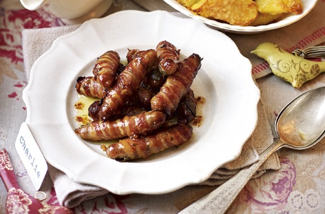 Try making this classic side dish using finest* chipolata sausages coated in sweet honey and wrapped in smoked streaky bacon