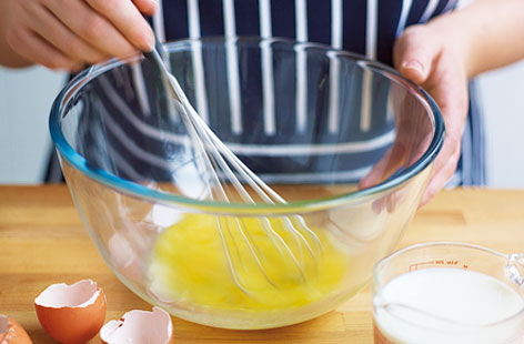 Whisk the eggs