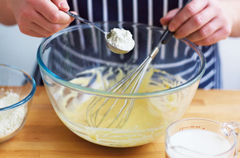 Add the flour
