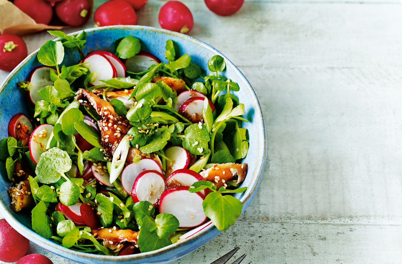 Radish and smoked mackerel salad recipe