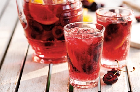 Ruby red cherry sangria recipe