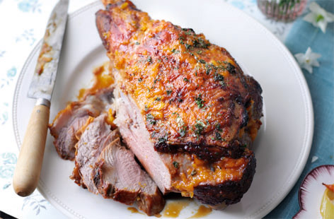 Roast lamb with apricot glaze recipe