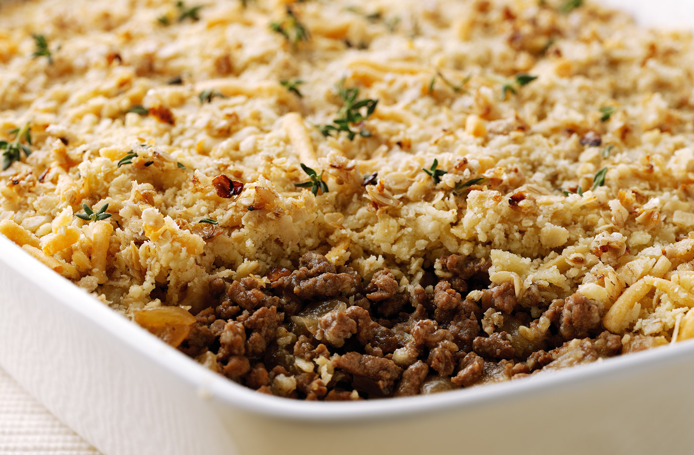 Savoury mince crumble recipe
