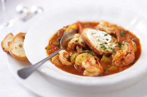 Easy ways to use seafood are always welcome and this Sicilian seafood stew is as healthy as it is rich in flavour. Top the warm stew with a garlic-infused toasted ciabatta crostini and serve with a crisp side salad.