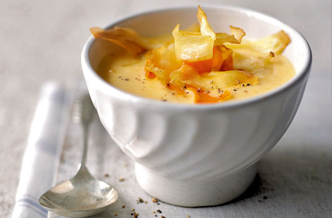 This is a brilliant way to jazz up parsnip soup. The parsnips and carrots give a natural sweetness, the chilli adds some heat, the rosemary adds some earthy goodness and the double cream gives it a gorgeous indulgent kick.
