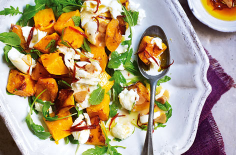 Roasted squash and mozzarella salad recipe