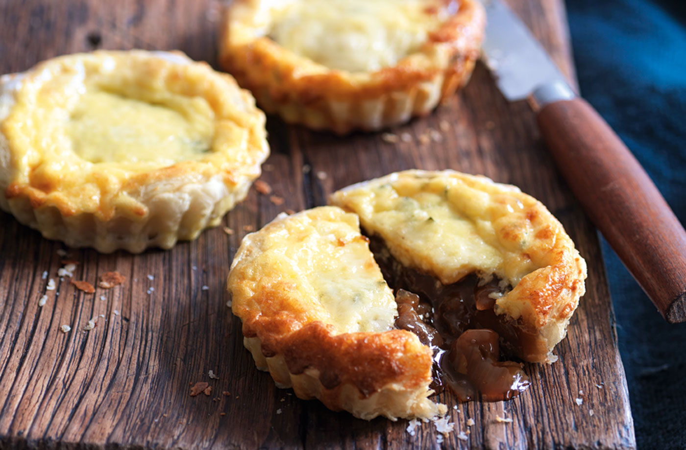 Sticky onion tarts recipe