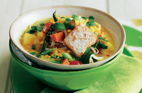 Winter vegetable laksa  recipe